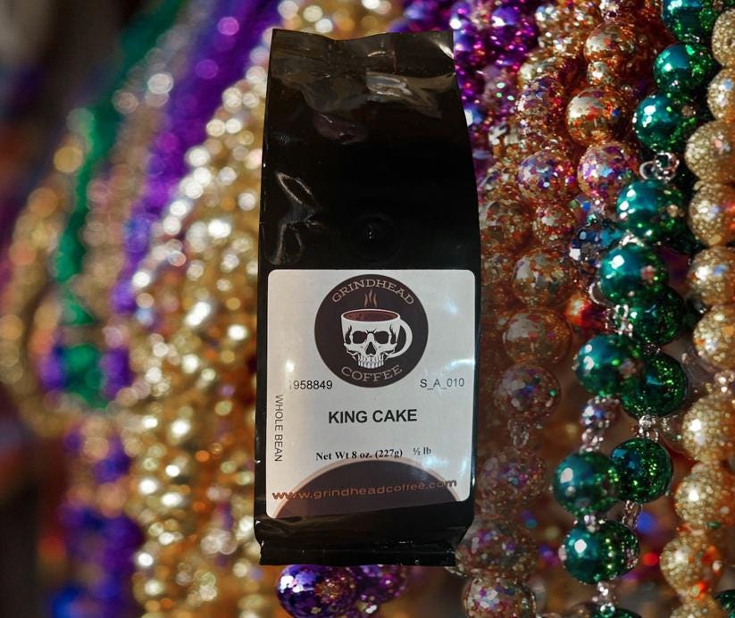 King Cake Coffee - Mardi Gras Coffee - Luxury Coffee Lover Gift -