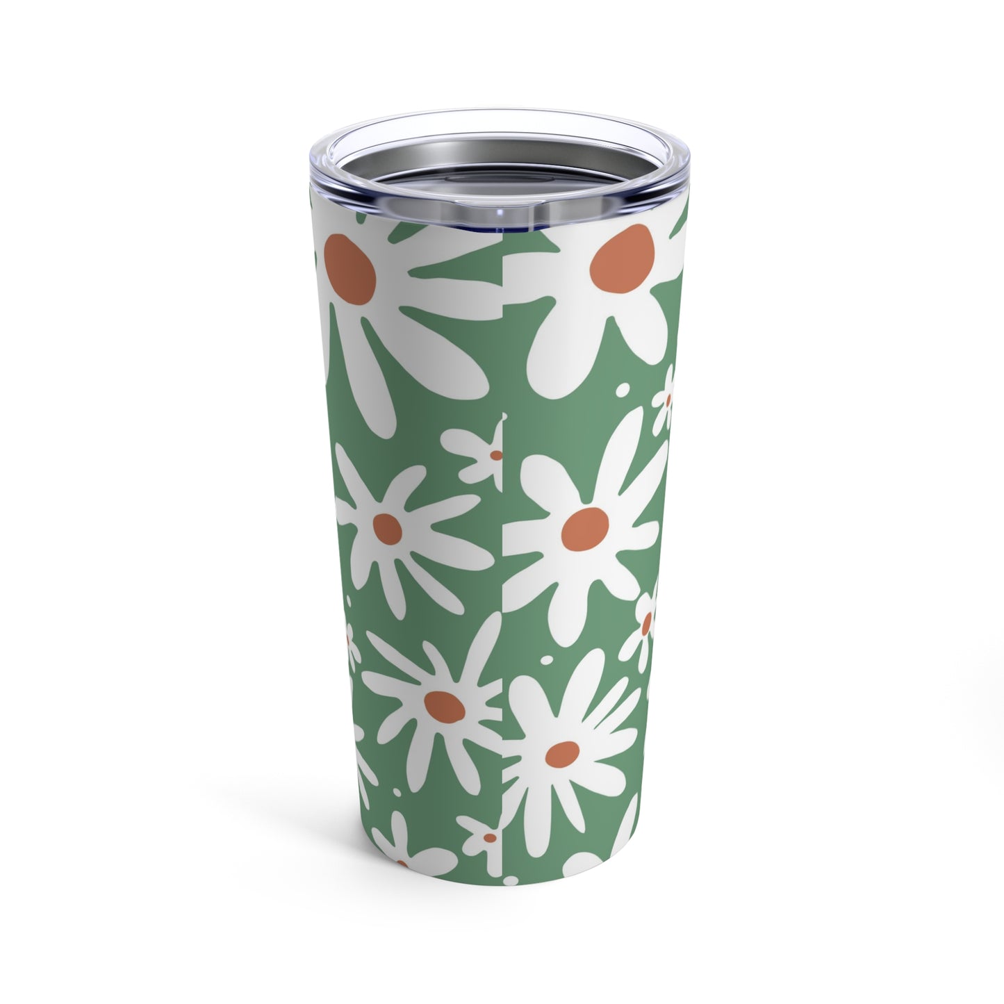 Retro Daisies - Iced Coffee or Hot Coffee Tumbler 20oz