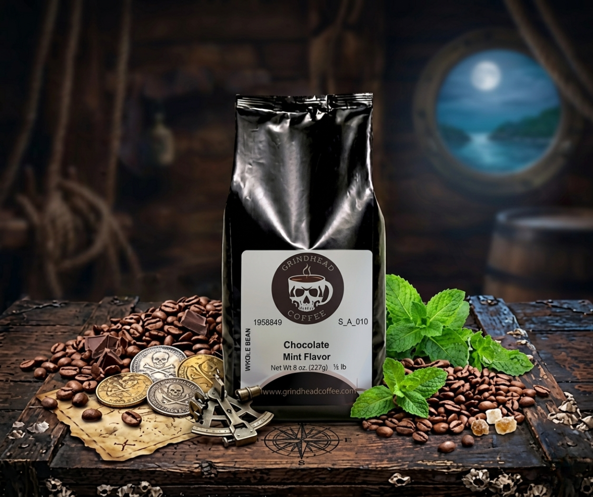 Chocolate Mint Flavor – Medium Roast - Chocolate and Fresh Mint