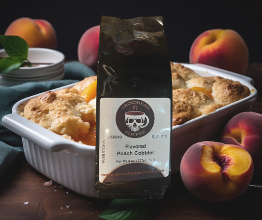 Peach Cobbler Flavored Coffee - Medium Bodied Brew Coffee