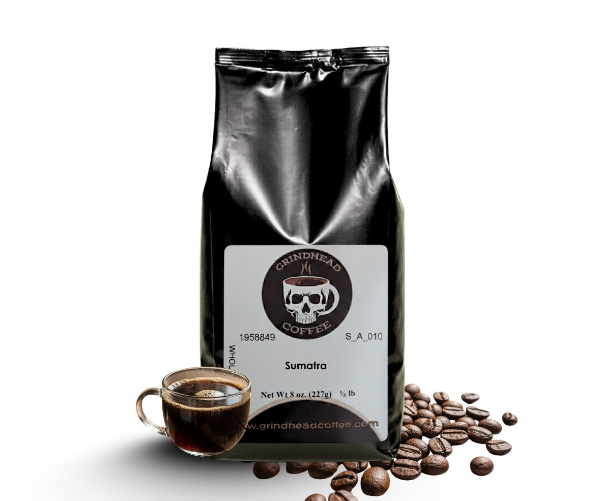 Sumatra Black Satin – Dark Roast, Heavy Body, Smoky Aroma & Black Pepper Finish