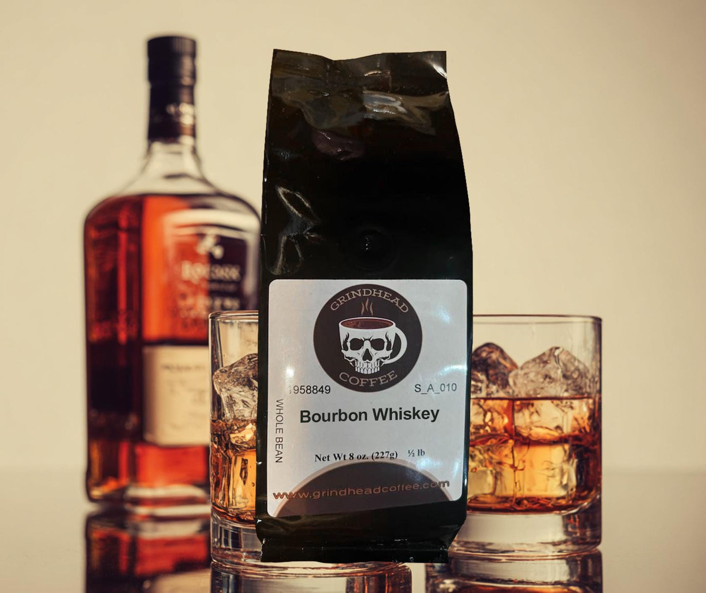 Bourbon Whiskey Coffee - Holiday - Flavored Blend of Caramel - Coffee Lover Gift