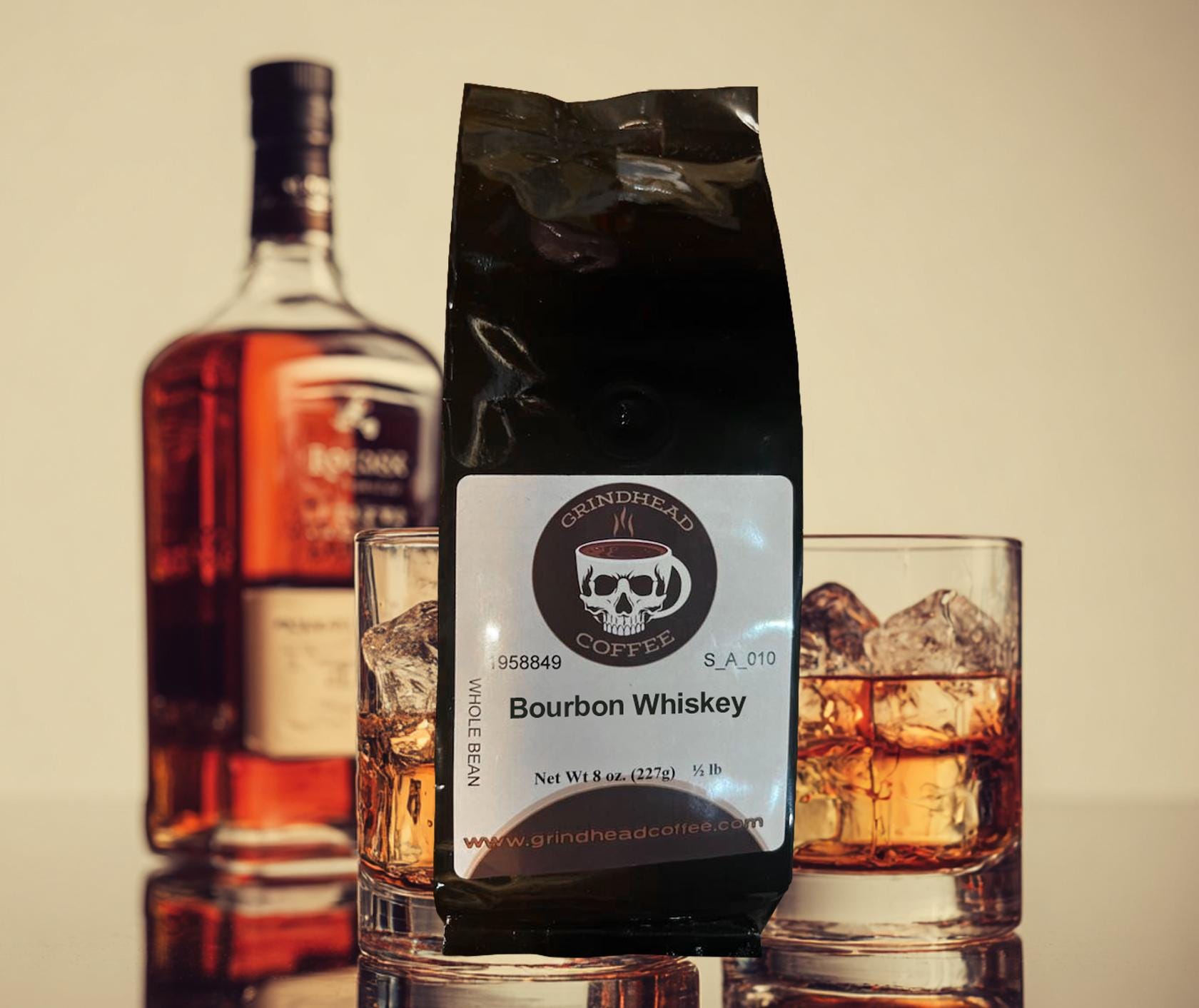 Bourbon Whiskey Coffee - Holiday - Flavored Blend of Caramel - Coffee Lover Gift