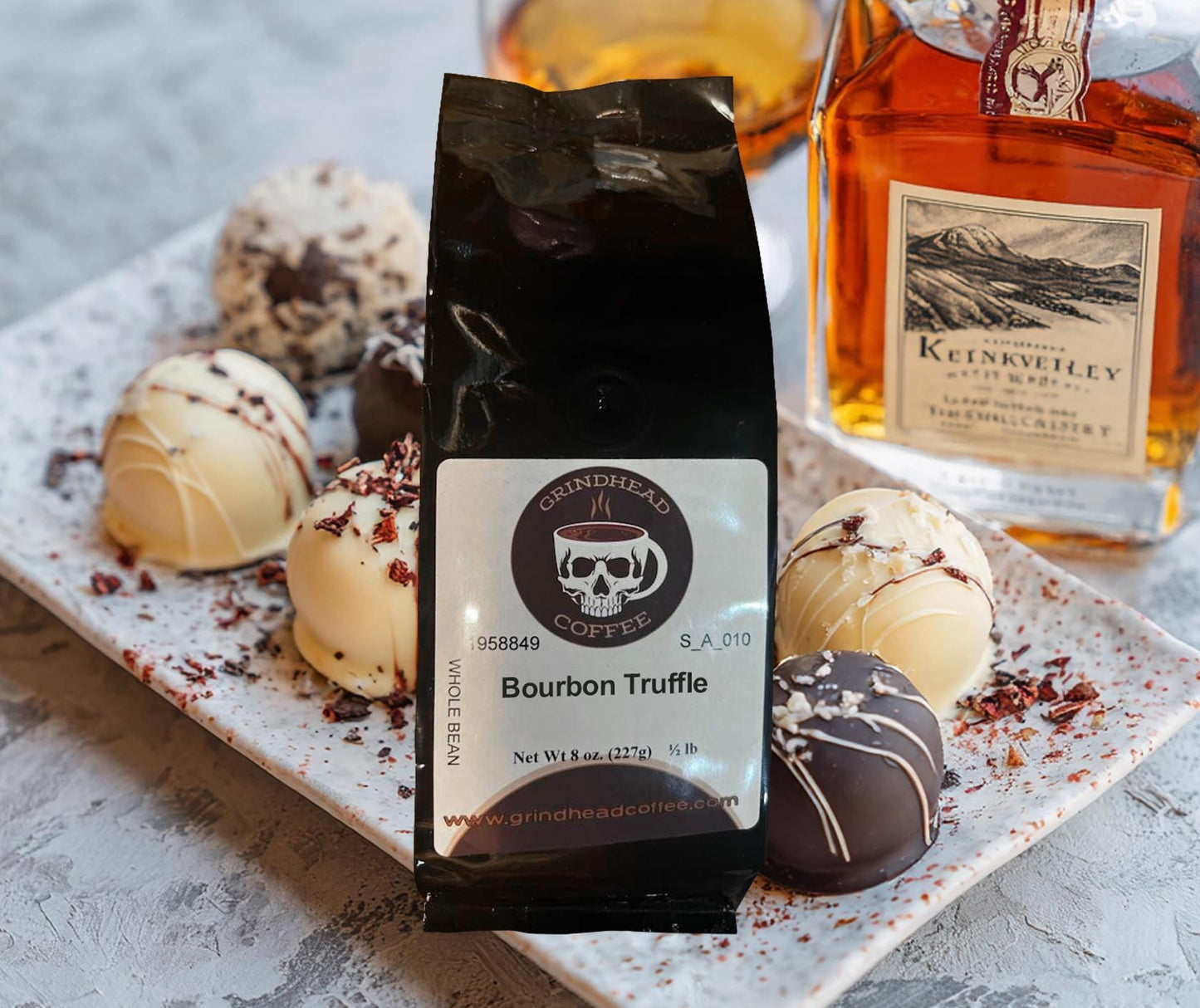 Bourbon Truffle Grog Coffee - Holiday - Flavored Blend of Chocolate - Coffee Lover Gift