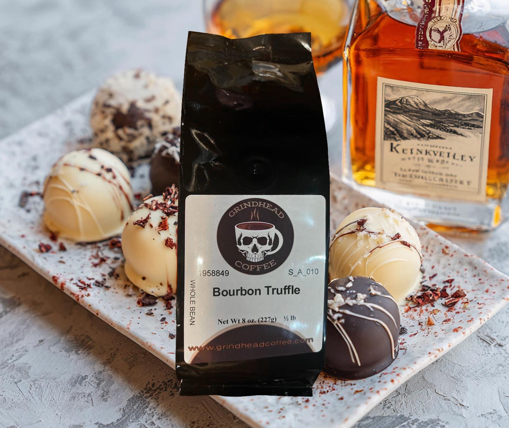 Bourbon Truffle Grog Coffee - Holiday - Flavored Blend of Chocolate - Coffee Lover Gift