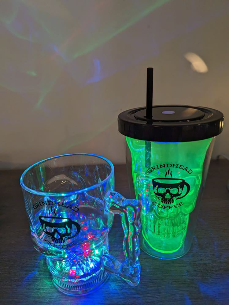 Glow In The Dark Tumbler - Grindheadcoffee Cold Cup