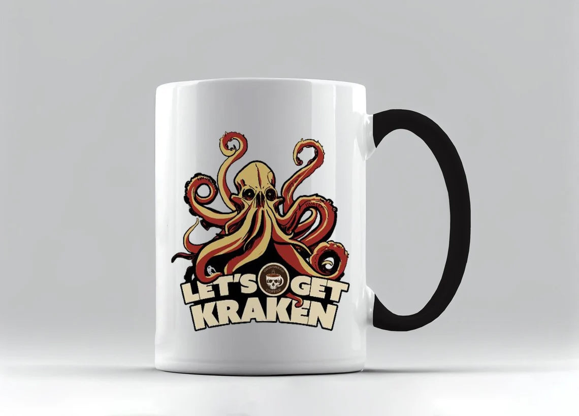 Kraken Mug - Coffee Mug - Lets Get Kraken - Octopus Mug - Coffee Lover Gift -